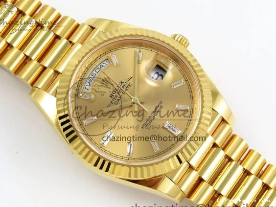 Best AAA Replica Sites Bezel ARF 228238 Crystal Diamonds Bracelet DayDate WrinkleFree 40 YG President VR 1550 on Steel 904L 0123